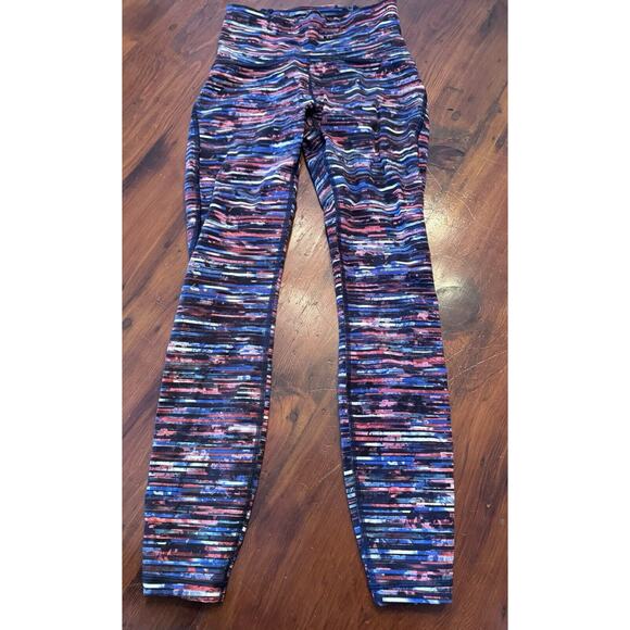 Lululemon Fast Free 7/8 Tight II *Nulux 25" Hinshu Alpine White Multi Size 4 - Picture 5 of 13